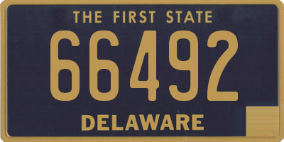 DE license plate 66492