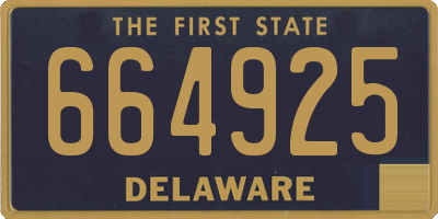 DE license plate 664925