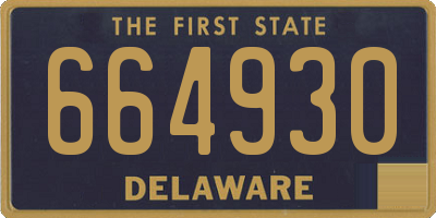 DE license plate 664930