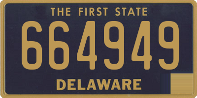 DE license plate 664949