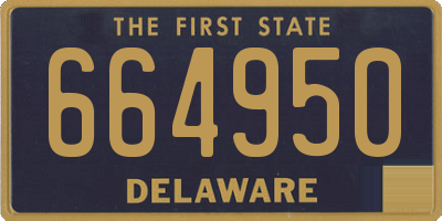 DE license plate 664950