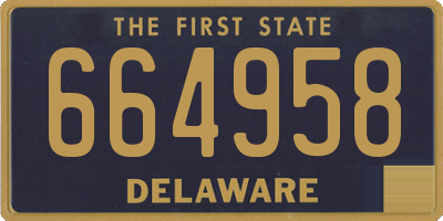DE license plate 664958