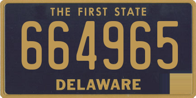 DE license plate 664965