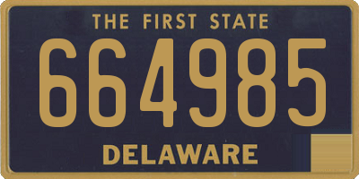 DE license plate 664985