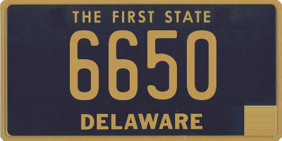 DE license plate 6650