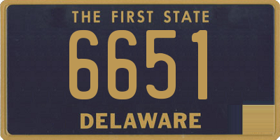 DE license plate 6651
