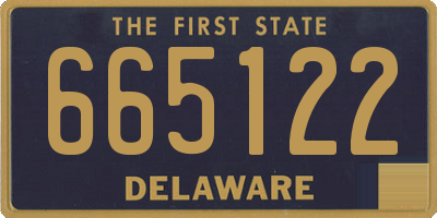 DE license plate 665122