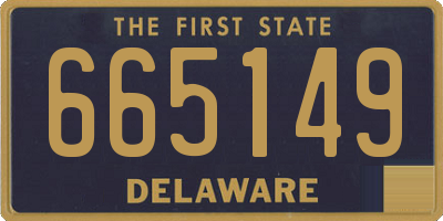 DE license plate 665149