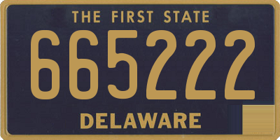 DE license plate 665222