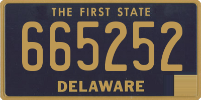 DE license plate 665252