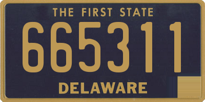 DE license plate 665311