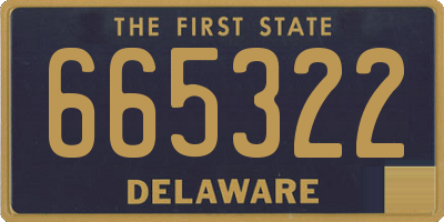 DE license plate 665322