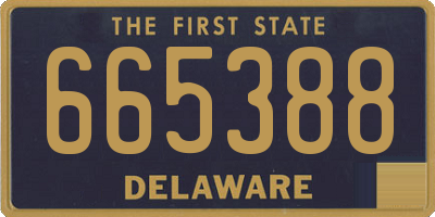 DE license plate 665388