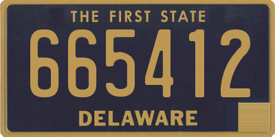 DE license plate 665412