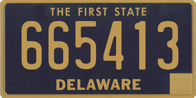 DE license plate 665413