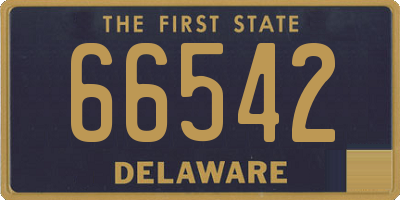DE license plate 66542