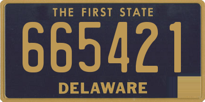 DE license plate 665421