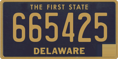DE license plate 665425