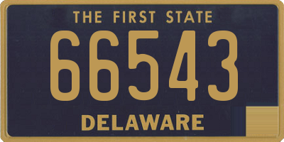 DE license plate 66543