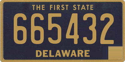 DE license plate 665432