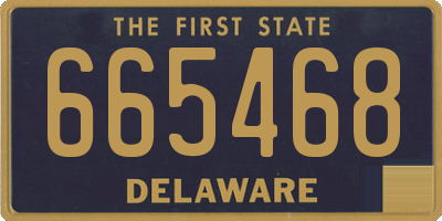 DE license plate 665468