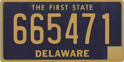 DE license plate 665471
