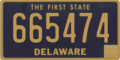DE license plate 665474