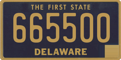 DE license plate 665500