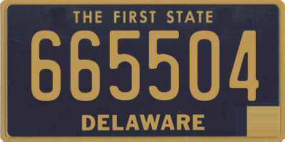DE license plate 665504