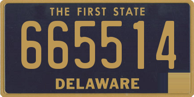 DE license plate 665514
