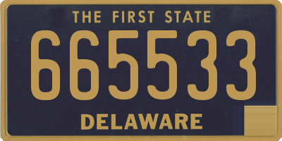 DE license plate 665533