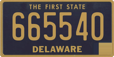 DE license plate 665540