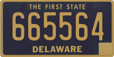 DE license plate 665564