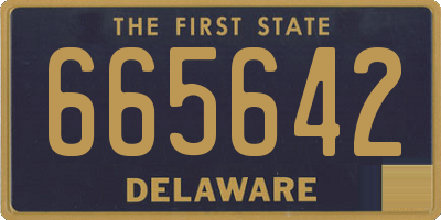 DE license plate 665642