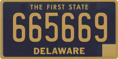 DE license plate 665669