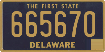DE license plate 665670