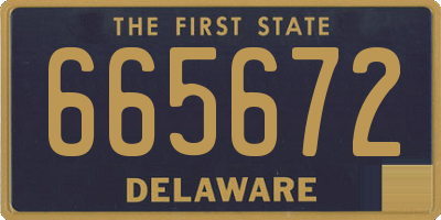 DE license plate 665672