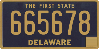 DE license plate 665678