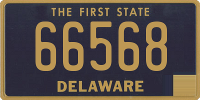 DE license plate 66568