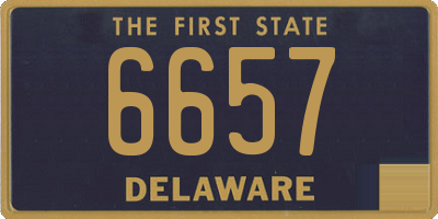 DE license plate 6657