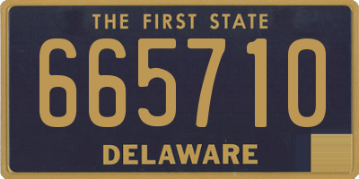 DE license plate 665710