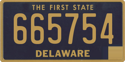 DE license plate 665754