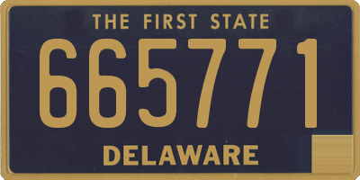 DE license plate 665771