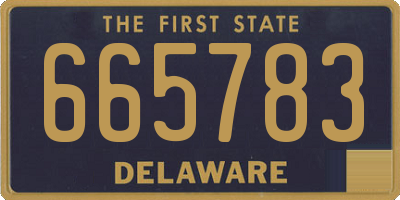 DE license plate 665783