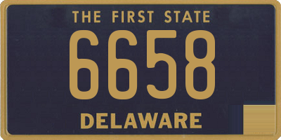 DE license plate 6658
