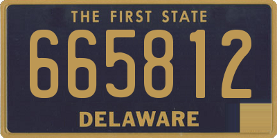 DE license plate 665812