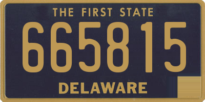 DE license plate 665815