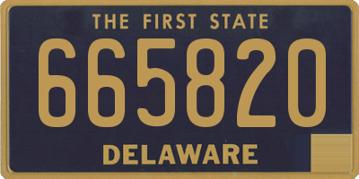 DE license plate 665820