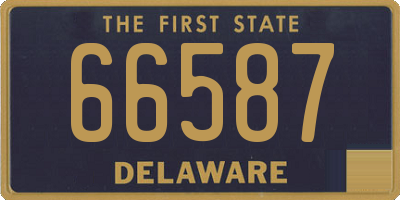 DE license plate 66587