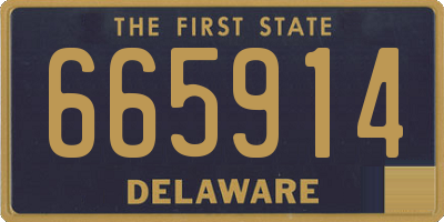 DE license plate 665914
